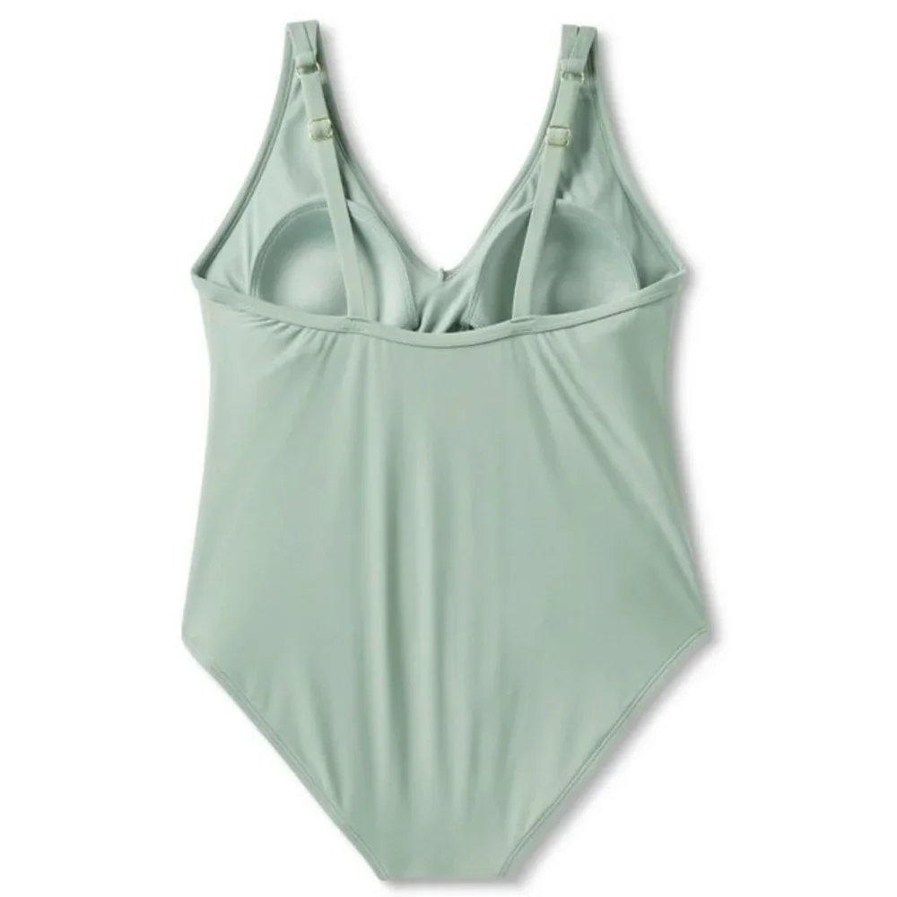 KONA SOL™ Sage Green V-Neck High Leg One Piece Swimsuit 🌴 NEW!!!